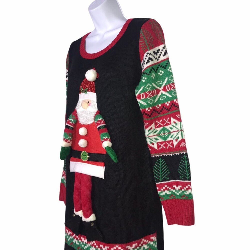 United States Sweaters Sweater Tunic Womens M Nordic Santa Claus Ugly Christmas - Picture 6 of 10
